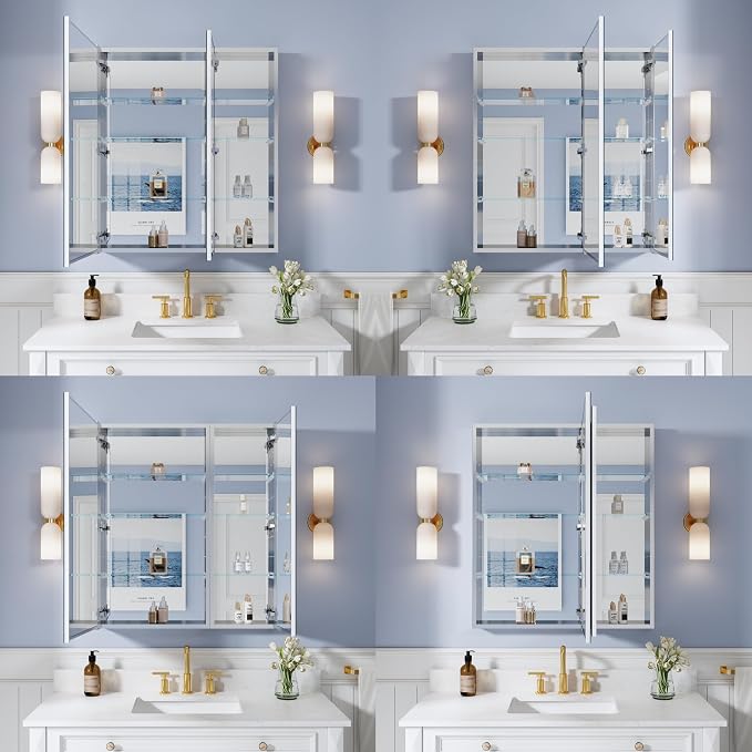 WELLFOR 32" x 36" Bathroom Medicine Cabinet - Image 6