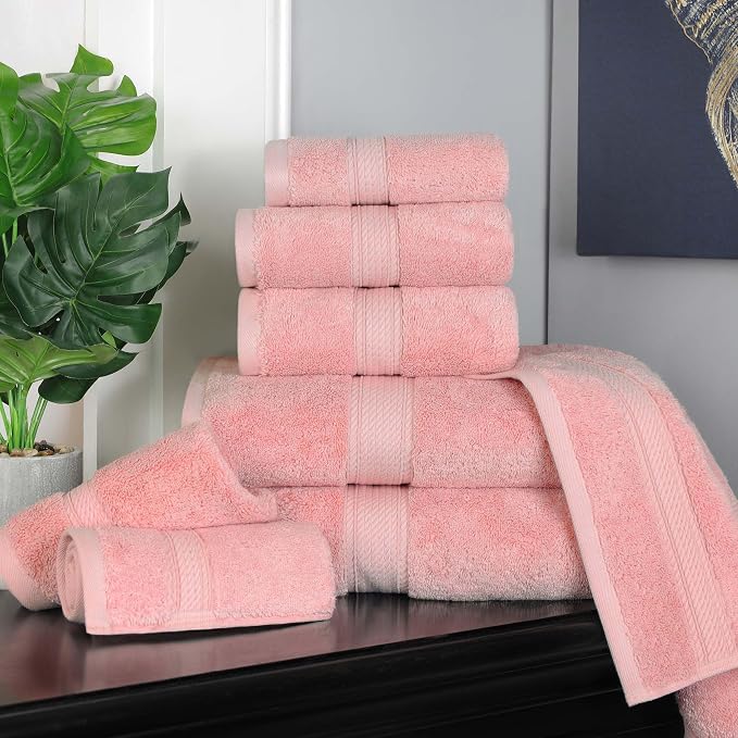 Superior Egyptian Cotton Pile 8 Piece Towel Set, Includes 2 Bath, 2 Hand - Image 10
