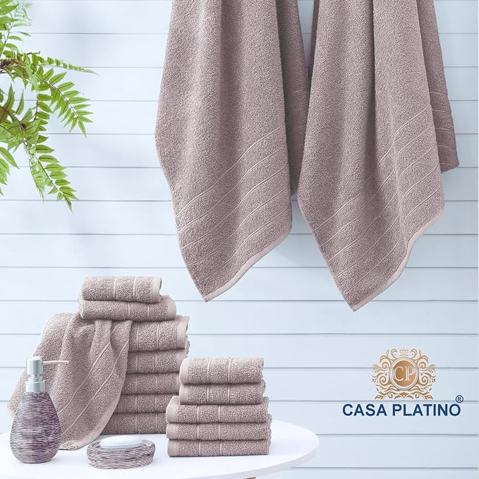 Casa Platino 100% Cotton Bathroom Towels Set - Image 3
