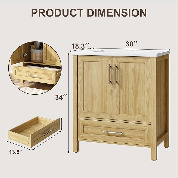 GarveeHome 30" Bathroom Vanity - Image 5