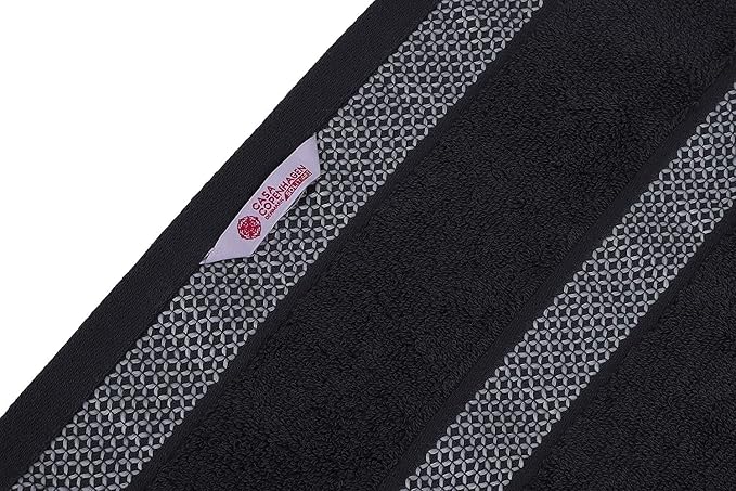 CASA COPENHAGEN Solitaire Towels, 4 Pieces Bath Towel Set- Pine Grey, 600 GSM - Image 6