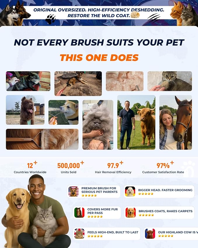 Large Dual-Sided Dogs and Cats Brush - Image 2