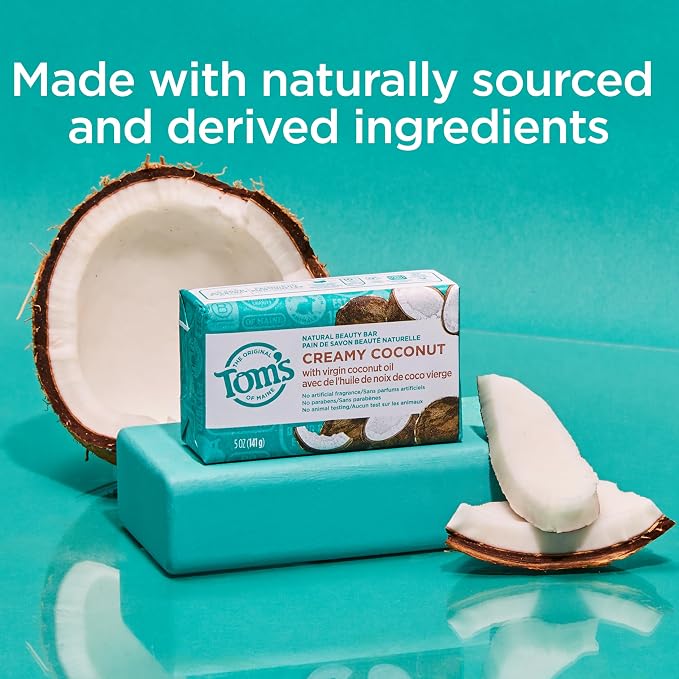 Tom's of Maine Natural Beauty Bar Soap, Creamy Coconut - Image 2