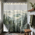 Forest See Through Mesh Top Shower Curtain by soeeao