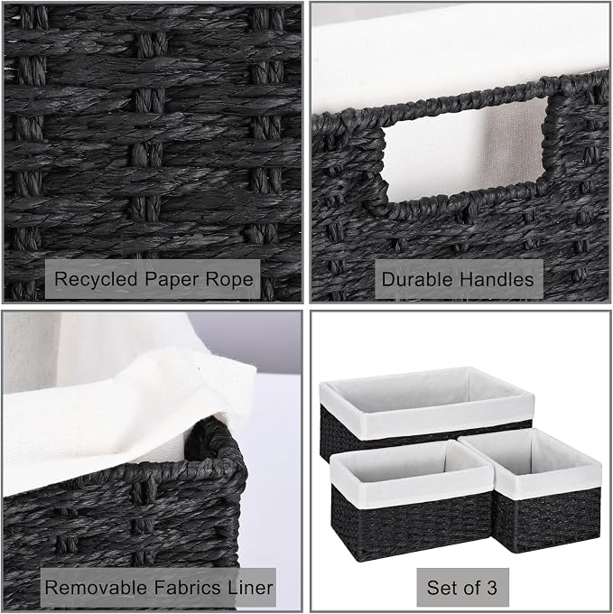Vagusicc Storage Basket, 15 Inches Large Cube Storage Bins Woven Storage Baskets - Image 2