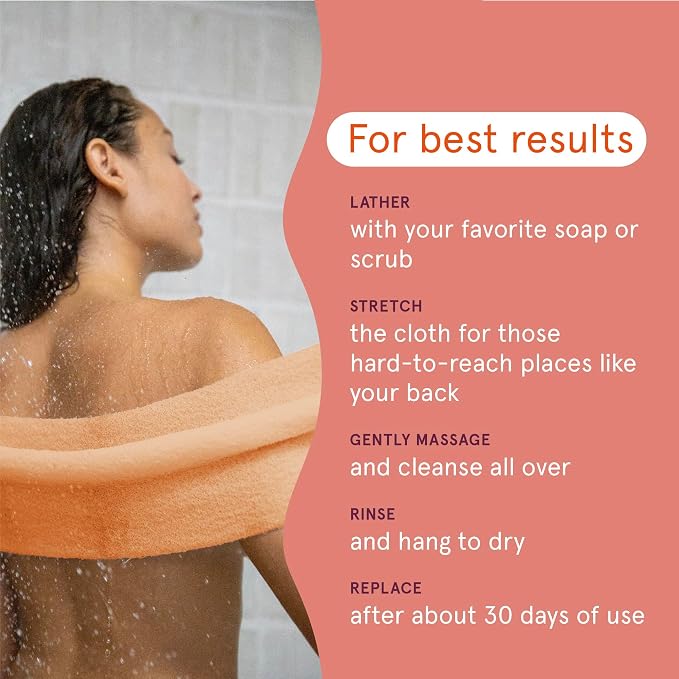 Cleanlogic Body Exfoliating Cloth, Stretchy Exfoliator Bath and Shower - Image 4