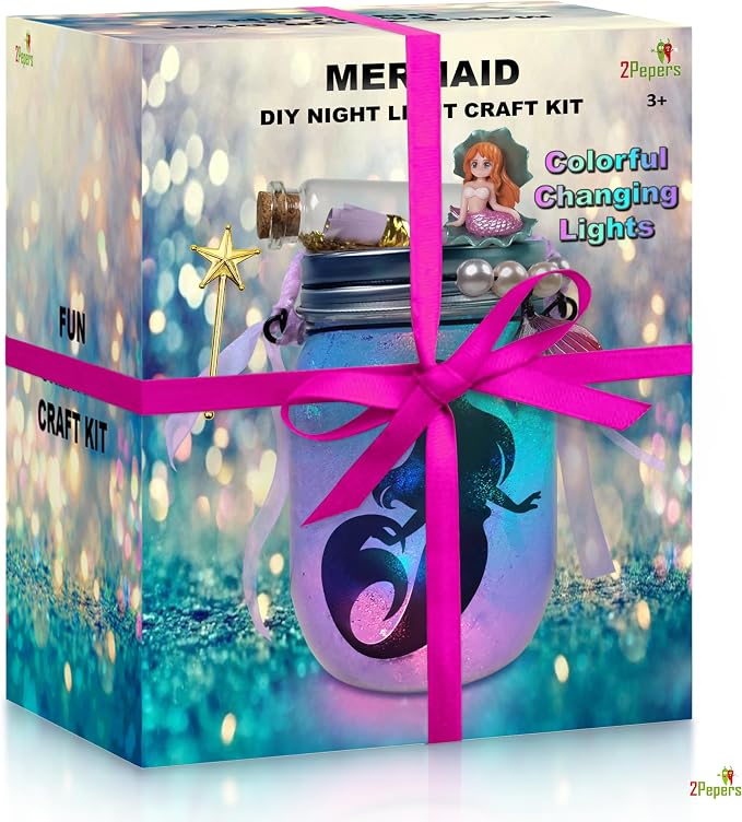 Make Your Own Mermaid Toy Night Light Lantern Jar Arts & Crafts - Image 5