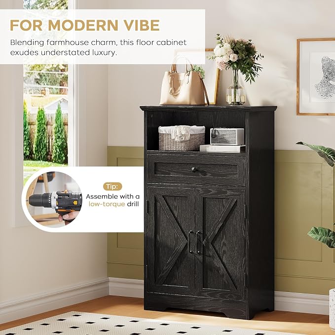 Floor Cabinet, Farmhouse Storage Cabinet - Image 8