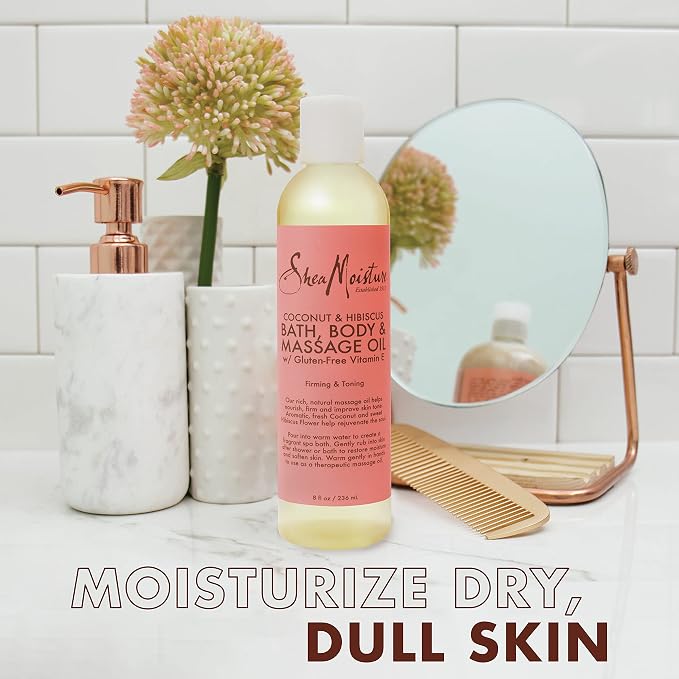 Shea Moisture Coconut & Hibiscus Massage Oil and Body Oil - Image 6