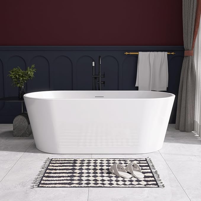 67" Acrylic Free Standing Tub, Stand Alone Tub, Freestanding Bathtub, Soaking - Image 2