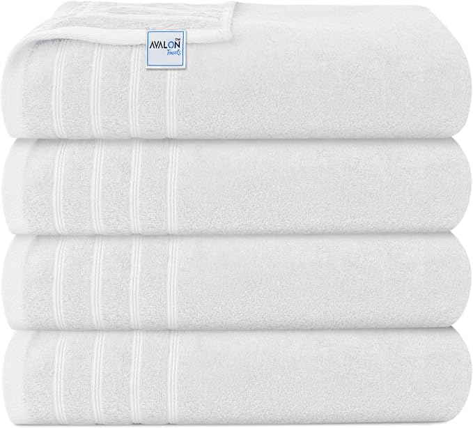 Avalon Towels Bath Towels Set of 4, Size 30 x 60 Inches, Highly Soft and - Image 2