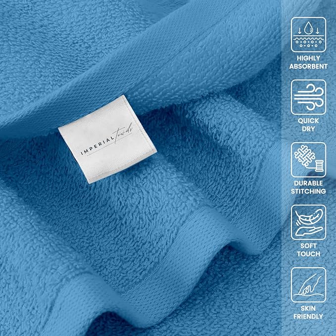 Hand Towels Light Blue Economy Towels Salon Towels - Image 2