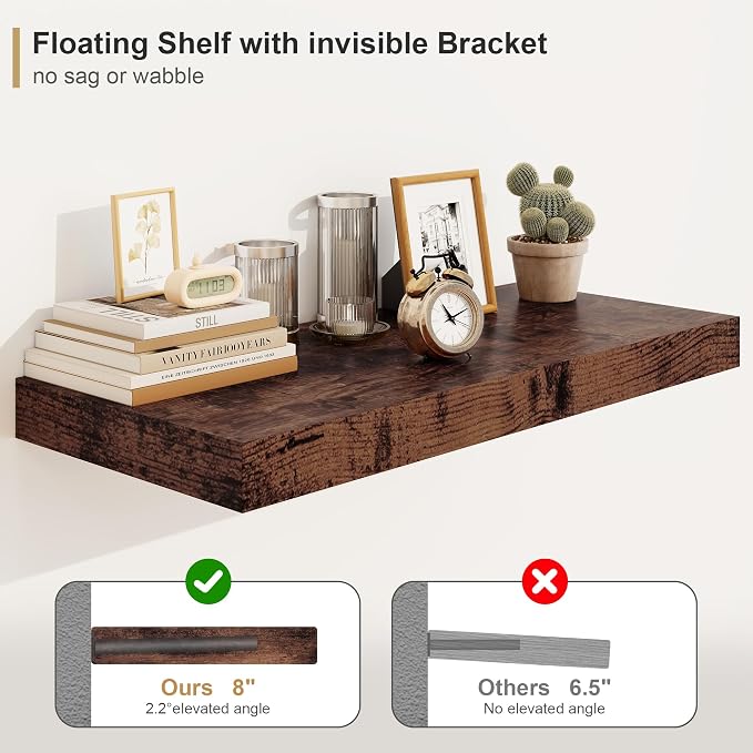 Heimlove 12" Deep Floating Shelves - Image 5