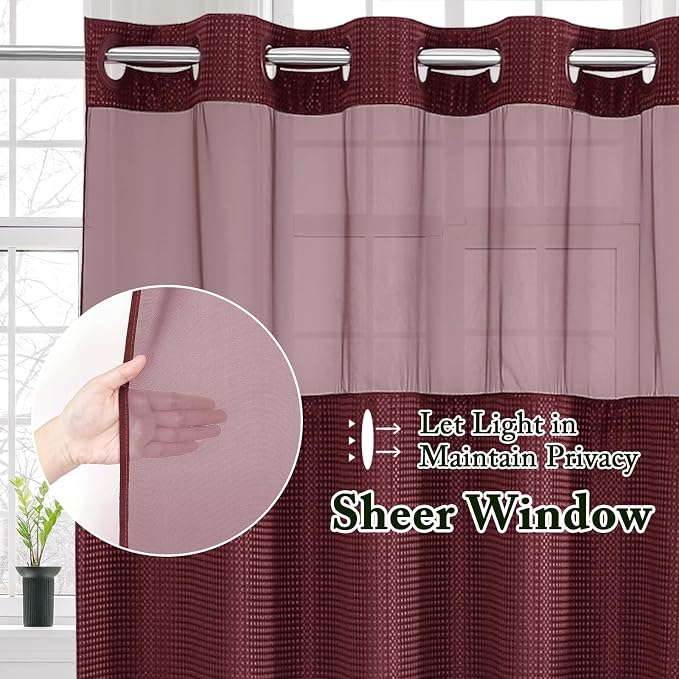 Gibelle Stall Small Shower Curtain 36x74, Waffle Weave Shower Curtain - Image 2