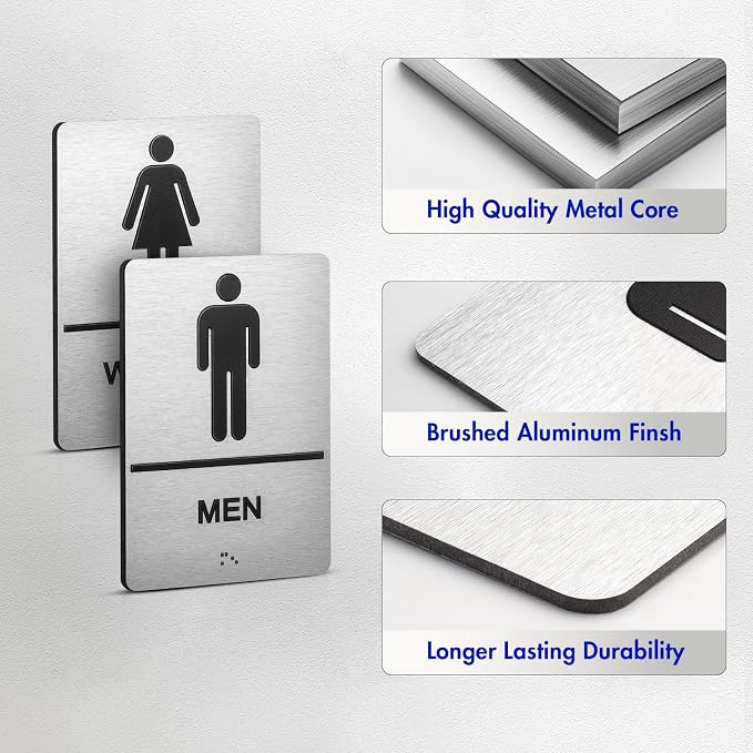 Bathroom Signs, Men's & Women's Restroom Signs - Image 2