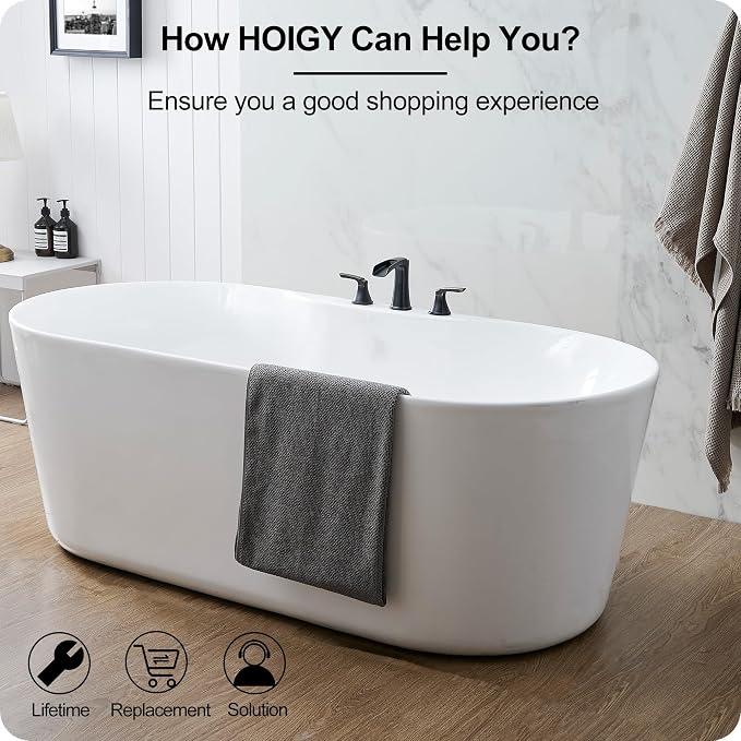 Waterfall Bathtub Faucet Oil Rubbed Bronze, Brass Bath Tub Faucet Set 3 Hole - Image 9