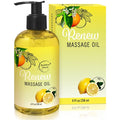 Renew Massage Oil with Orange, Lemon & Peppermint Essential Oils by BrookethorneNaturals