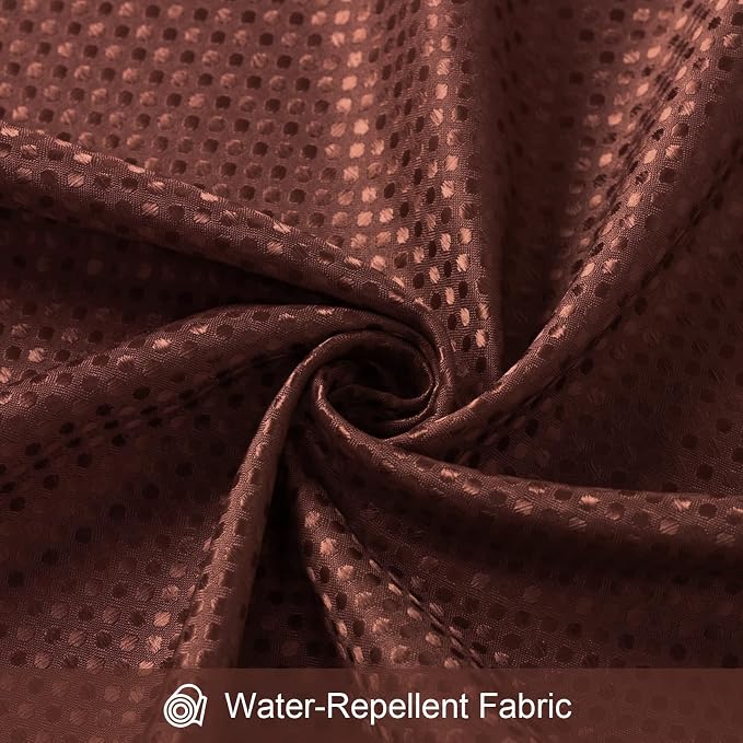 3 in 1 Stall Half Size Brown Shower Curtain Set-36 W x 72 H, Modern Waffle - Image 7