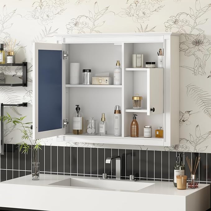 32'' White Bathroom Wall Cabinet - Image 7