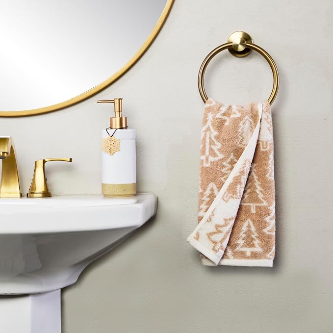 SKL Home Christmas/Winter Mod Tree 100% Cotton Premium 2-Piece Hand Towel Set - Image 4