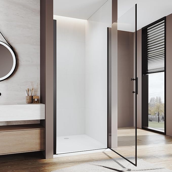 Glass Shower Door 35.5-37 in. W x 72 in. H, Pivot Shower Door - Image 9