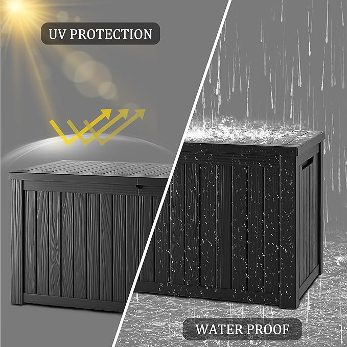 TARKARI 180 Gallon Lockable Resin Deck Box, Waterproof & UV-Resistant Outdoor - Image 8