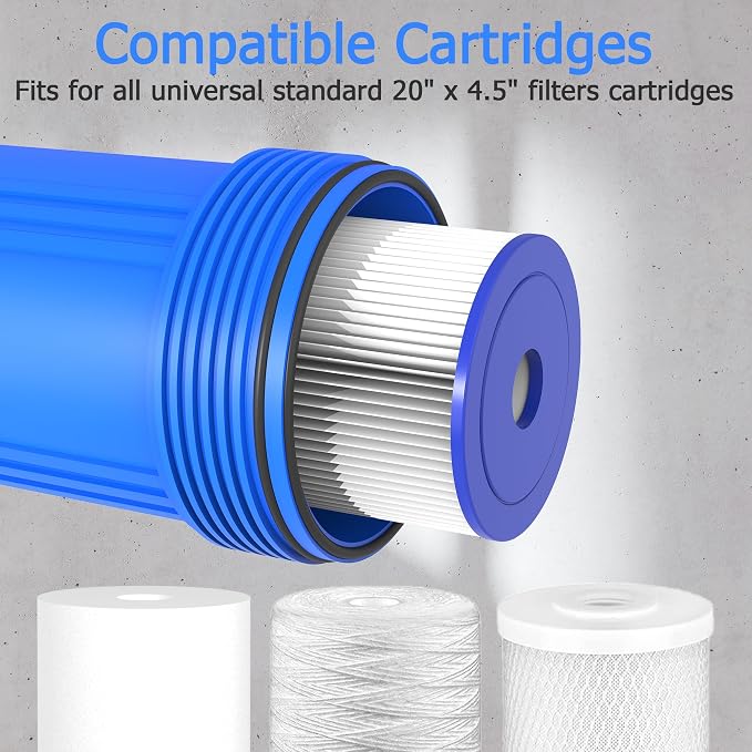 WHB20 Whole House Water Filter Housing, Fit 20"x4.5" Sediment etc Filters - Image 6