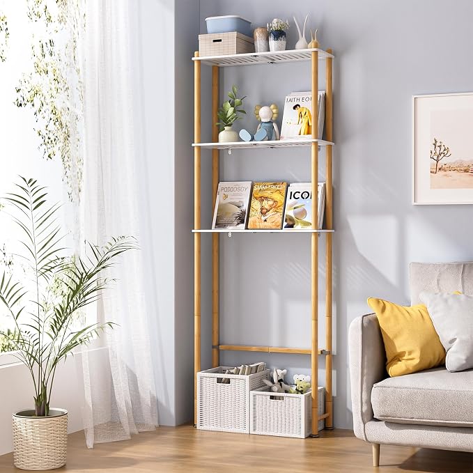 AmazerBath Bamboo Over The Toilet Storage Shelf, Bathroom Storage Organizer Rack - Image 6