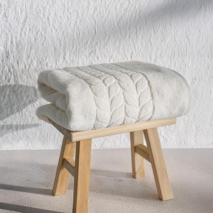 BAGNO MILANO Organic Turkish Cotton Bath Towels, Luxury Jacquard Collection - Image 3