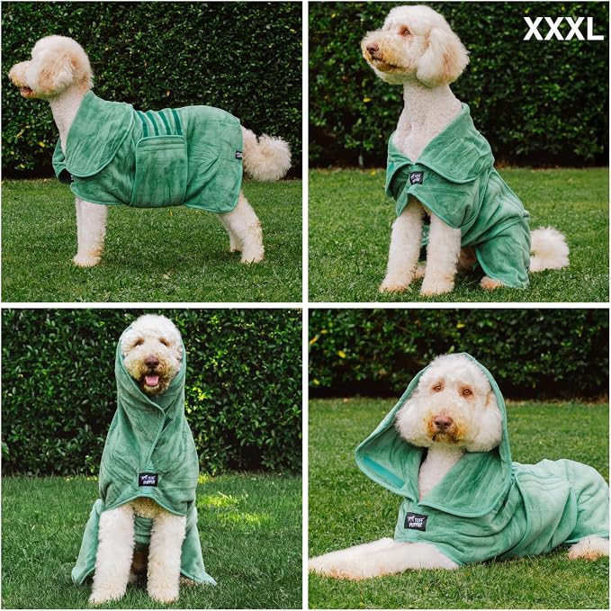 Tuff Pupper Fast Drying Dog Bath Robe | 800 GSM Plush Dog Towel - Image 3