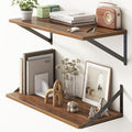 Deep Walnut Floating Shelves for Wall, 10 Inch Deep Floating Shelf by FunMemories