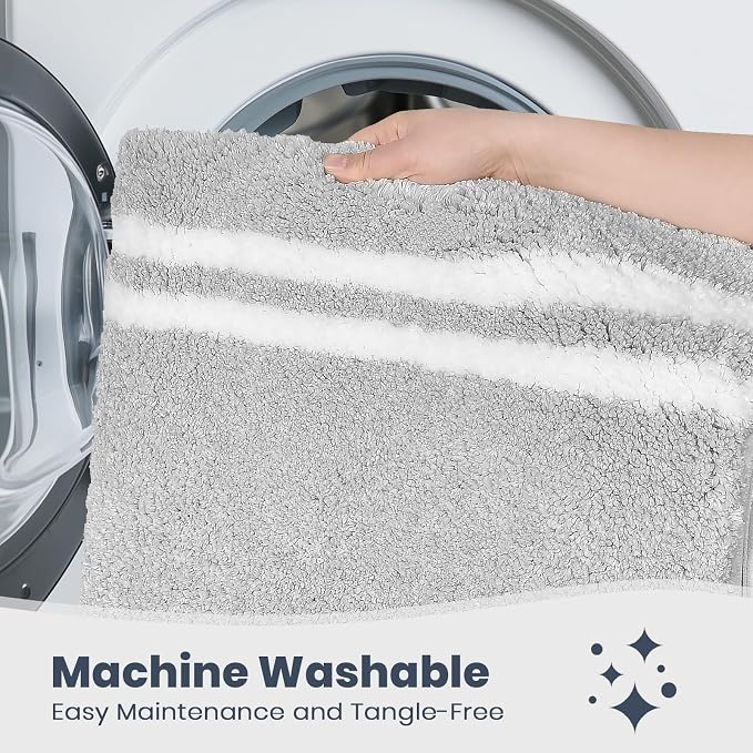 PURRUGS Bathroom Rug Non-Slip Machine Washable 30" x 46", Super Absorbent and - Image 6