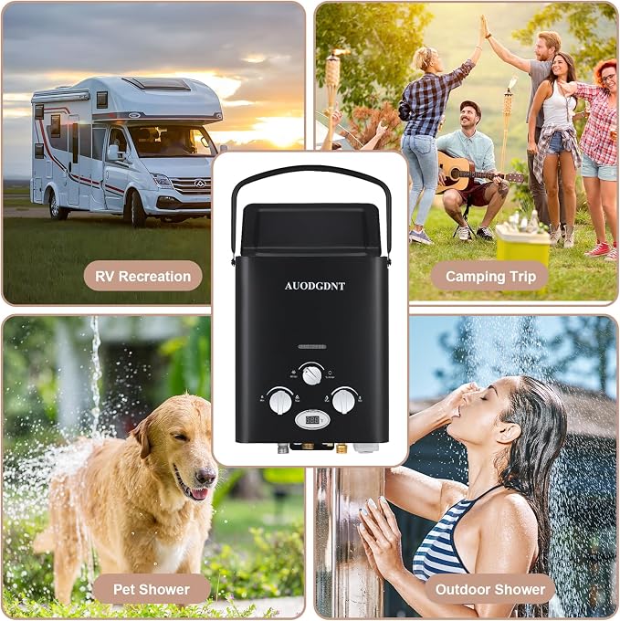 Portable Water Heater Propane Tankless, 6L 1.58GPM Outdoor Instant Gas Water - Image 5