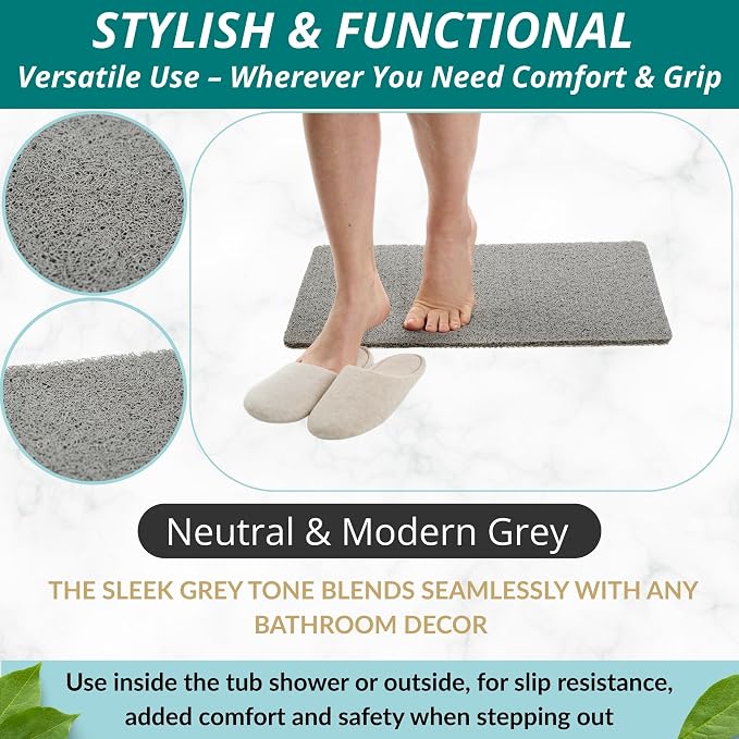 ENKOSI Loofah Non-Slip Shower and Bath Mat - Image 4