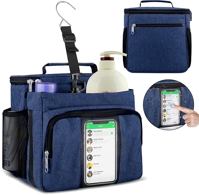 Bukere Portable Shower Caddy College Dorm Room Essential, Shower Caddy Tote Bag by Bukere