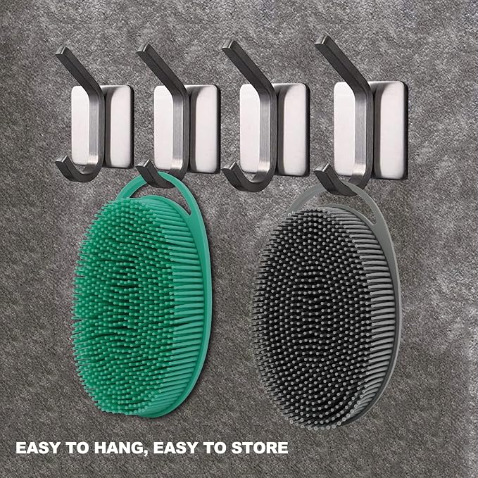 2 Pack Silicone Body Scrubber, Loofah Double-Sided Body Brush, Shower Scrubber - Image 5