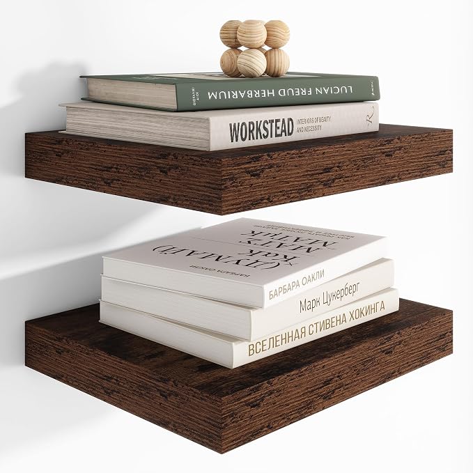 Heimlove 12 Inch Deep Floating Shelves, 12 x 12 inches Long Wall Shelf by Heimlove