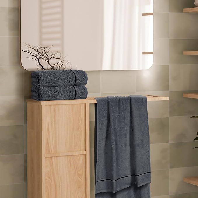 MyOwn Ultra Soft 4 Pack Oversized Bath Towel Set 27x54 inches, 100% Cotton Bath - Image 4