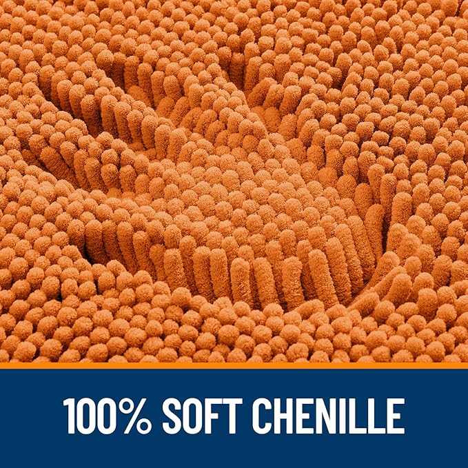 OLANLY Bathroom Rugs 30x20, Extra Soft Absorbent Chenille Bath Rugs, Rubber - Image 3