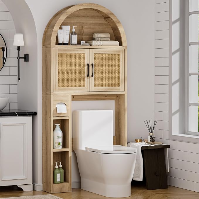 Spurgehom Over The Toilet Storage Cabinet, Bathroom Shelf Organizer Freestanding by Spurgehom
