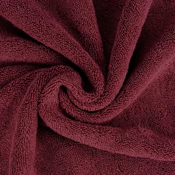 CASA COPENHAGEN Solitaire Mix 6 Pieces Towel Set- Navy + Burgundy, 600 GSM - Image 7