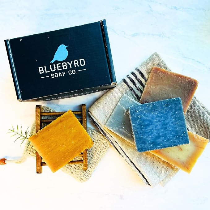 BLUEBYRD SOAP Men's Natural Bar Soap Gift Set | Masculine Soap Bars Variety Pack - Image 8