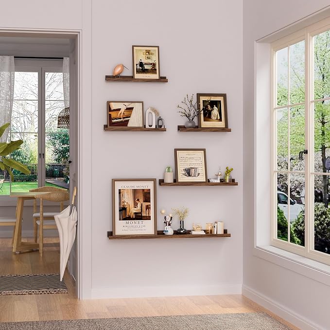 Heimlove Floating Shelves Set of 6, Display Shelf Organizer - Image 2