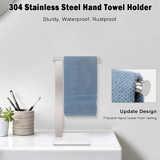 Stainless Steel L-Shaped Hand Towel Holder, SUS304 Bathroom Towel Rack - Image 5