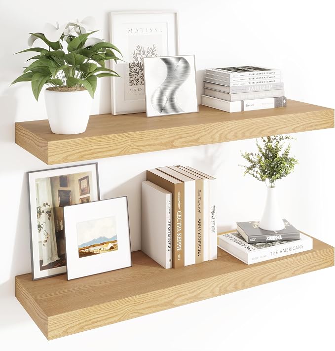 Heimlove 12 Inch Deep Floating Shelves, 48 x 12 inches Long Wall Shelf - Image 7