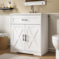 Amada 30″ Bathroom Vanity with Ceramic Sink, Farmhouse Undermount Vanity Sink by AMADAHOMEFURNISHING