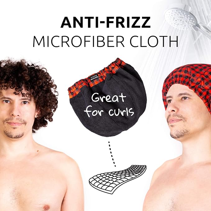 Shower Cap for Men. Stay dry, stay manly. For dreadlocks, curls and man-buns. - Image 2