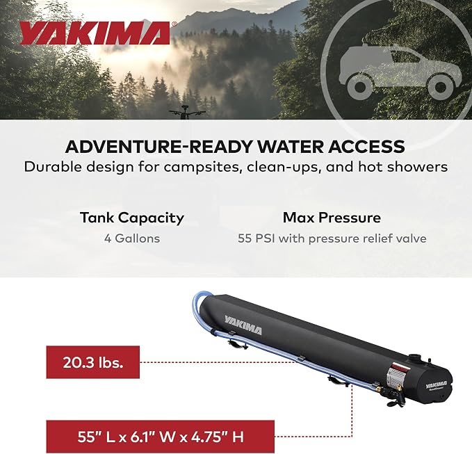 Yakima RoadShower Portable Aluminum Pressurized Water Storage - Image 5