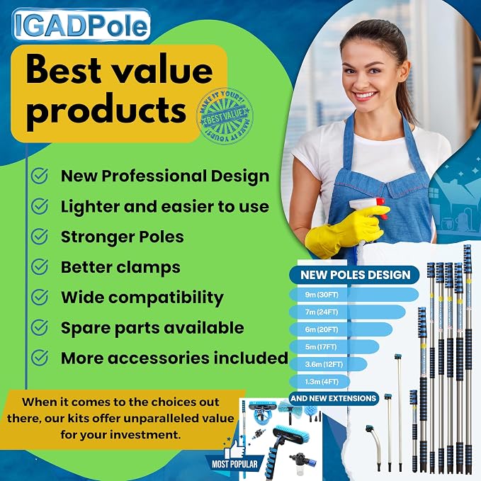 IGADPole 28 FT Water-Fed Washing Kit - Image 9