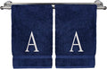 Monogrammed Hand Towel, Personalized Initial Gift, Extra Absorbent 100% Turkish by BareCotton